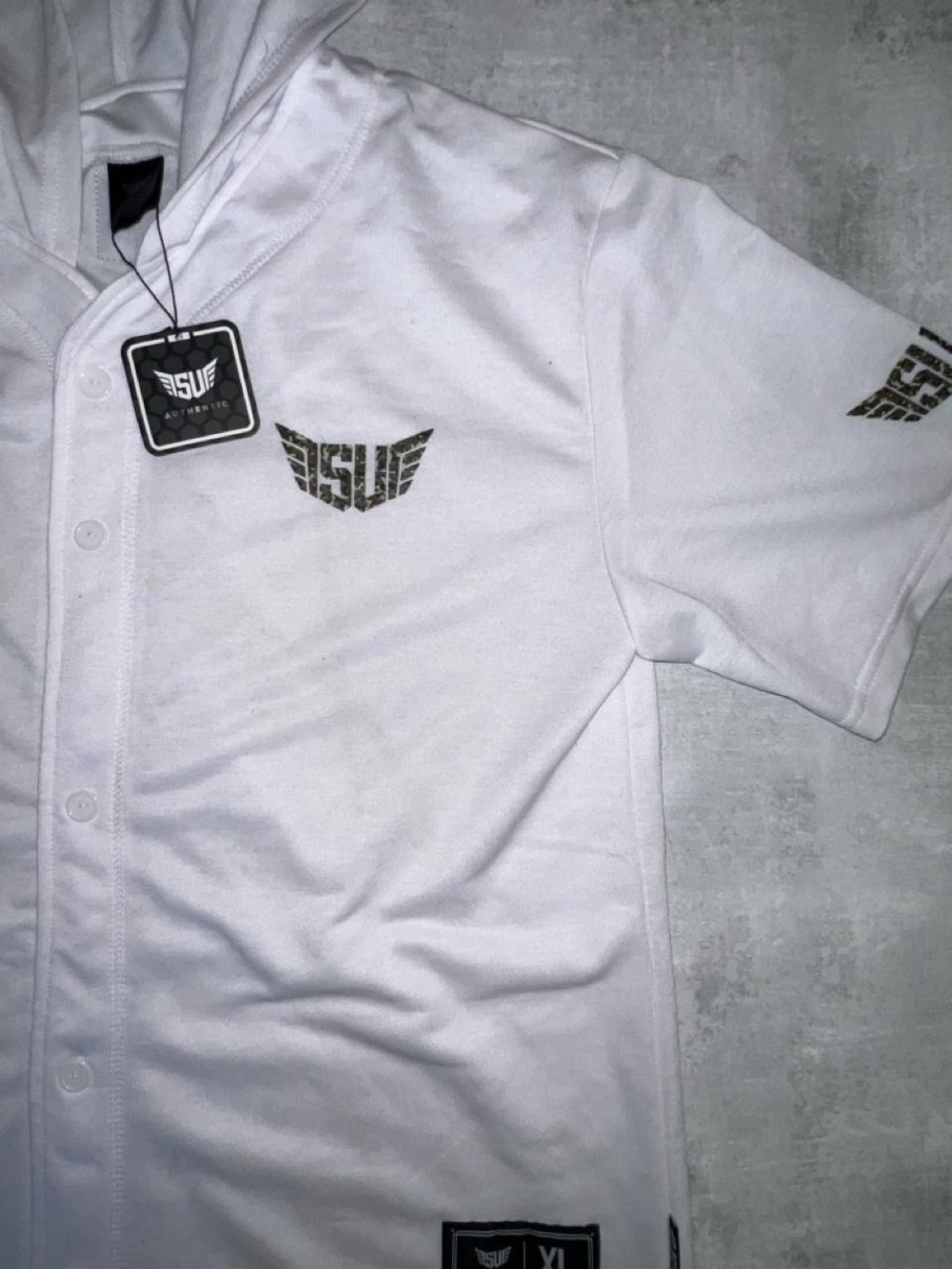 New Size Up Apparel New With Tags Short-sleeve hooded baseball jersey streetwear - Picture 3 of 6